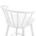 Lot de 2 tabourets de bar hauteur comptoir de 61 cm pour îlot de cuisine avec dossier en bois massif et à barreaux