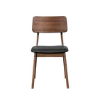Chaise d'appoint noire et noyer (lot de 2)