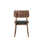 Chaise d'appoint noire et noyer (lot de 2)