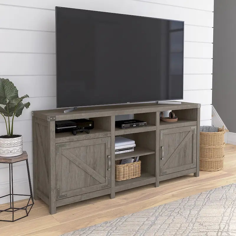 Meuble TV de ferme Cottage Grove 65W pour téléviseur de 75 pouces par